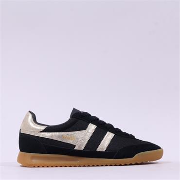Gola Tornado Retro Gumsole Trainer - Black Gold